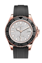 Rolex Yacht-Master 37 Diamond Set Dial Automatic 18Kt Everose Gold Watch 268655